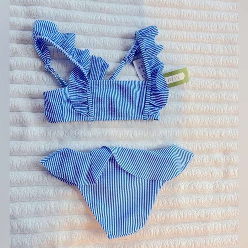 Blue Striped Kids Swim Set